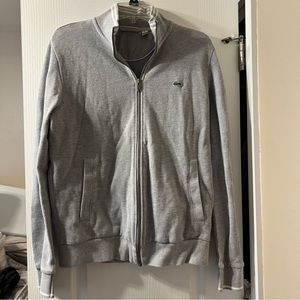 Lacoste Men’s Full Zip Sweatshirt Gray Size M